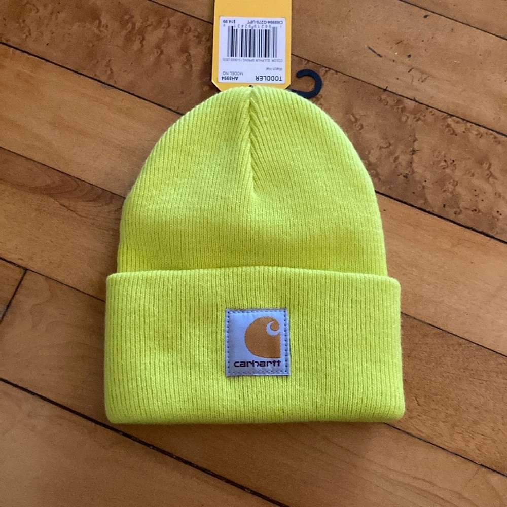 Carhartt Kids Beanie - Bright Yellow / Green. NWT!